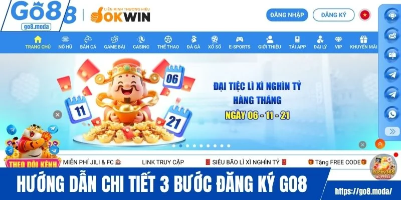 Hướng dẫn chi tiết 3 bước đăng ký GO8